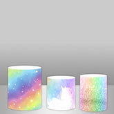 Lofaris Glitter Space With Hoursebackdrop Cake Table Cover Kit